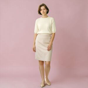 AK Anne Klein Separates Pencil Skirt Silver Buckle Detail Sz 6